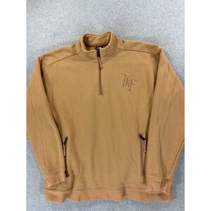 The North Face Stitched Logo 1/2 Zip Pullover Sweatshirt (Men's Large) Brown